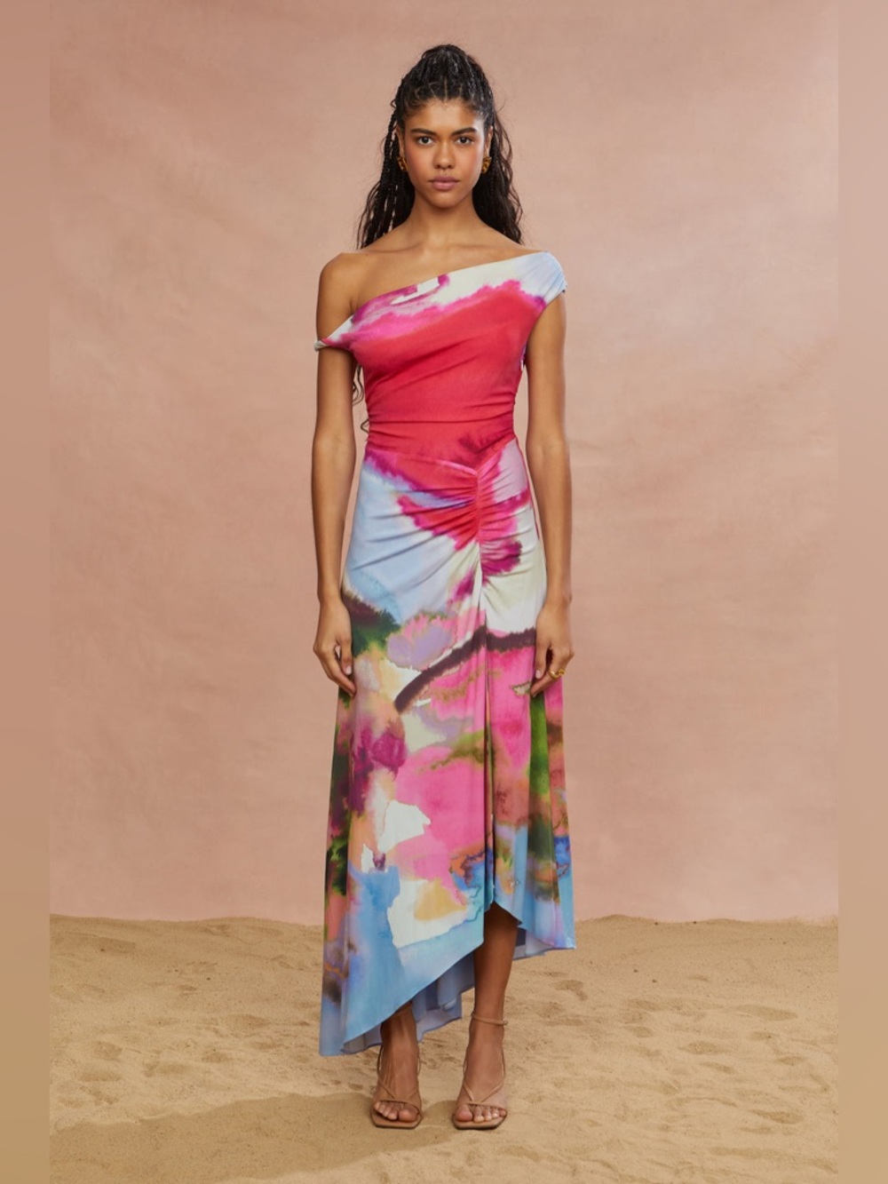 Amur Ella printed jersey midi dress